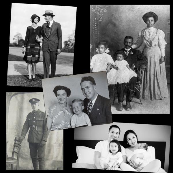 old black and white photos of families
